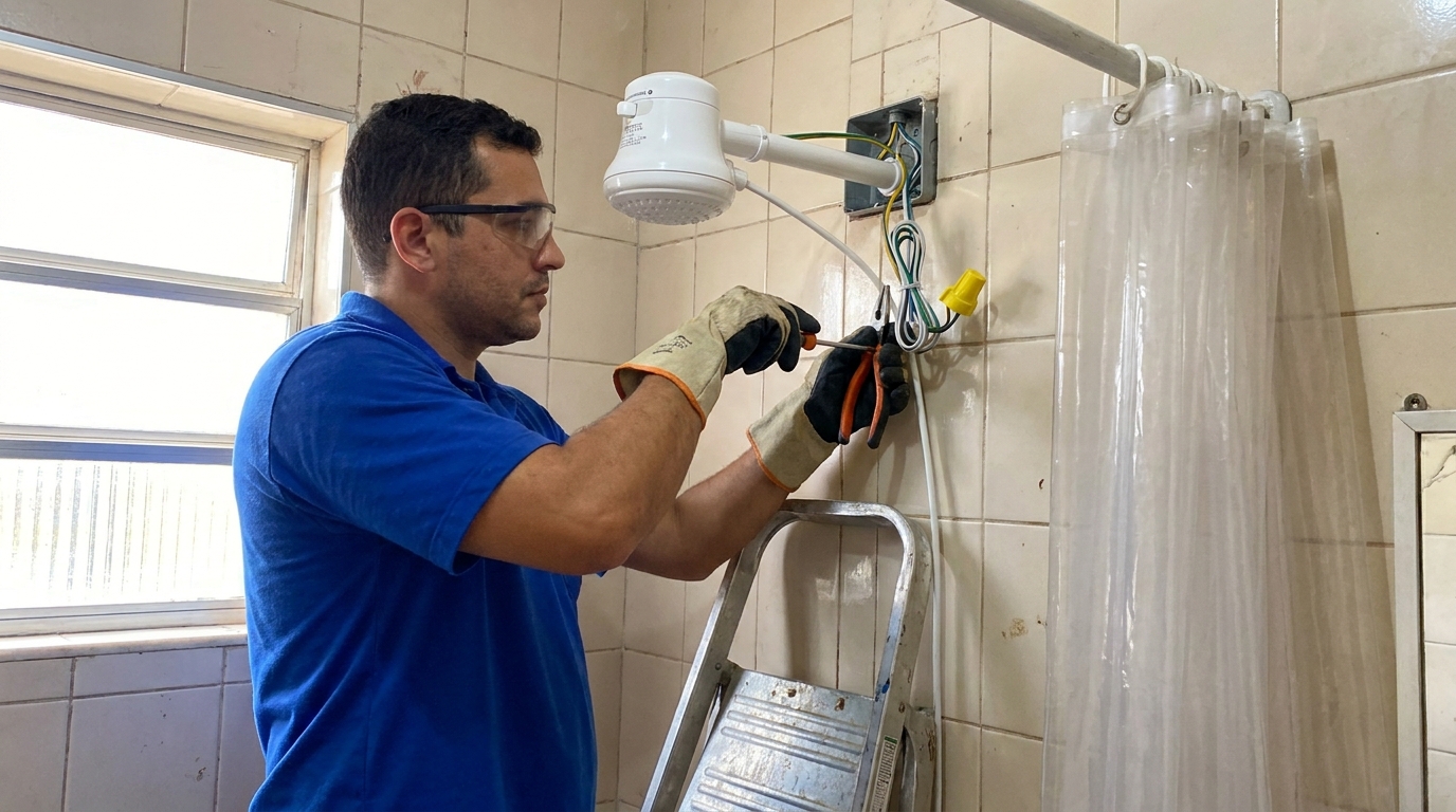 Instalacao de chuveiro eletrico residencial em Jaboatão dos Guararapes‑PE